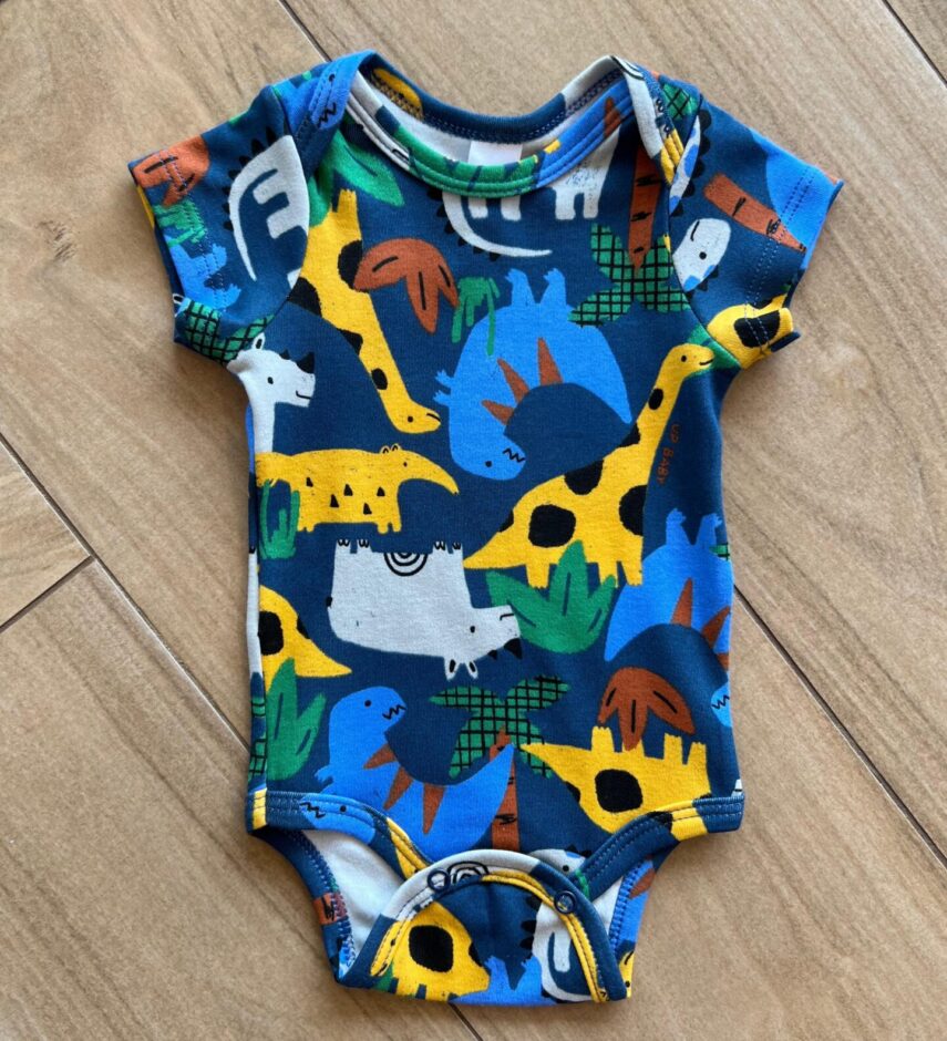 Body Infantil Manga Curta Suedine Dino Fernanda ramos kids