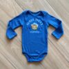 Body Infantil Masculino Manga Longa Vamos Jogar Azul Fernanda Ramosa Kids