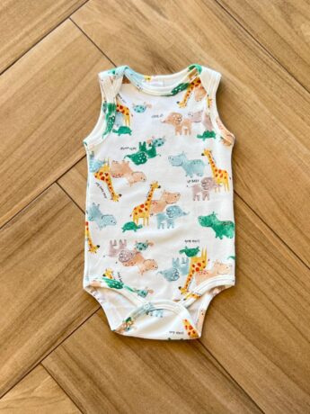 Body Infantil Masculino Masem Manga Suedine Estampa Animal Fernanda Ramos Kids