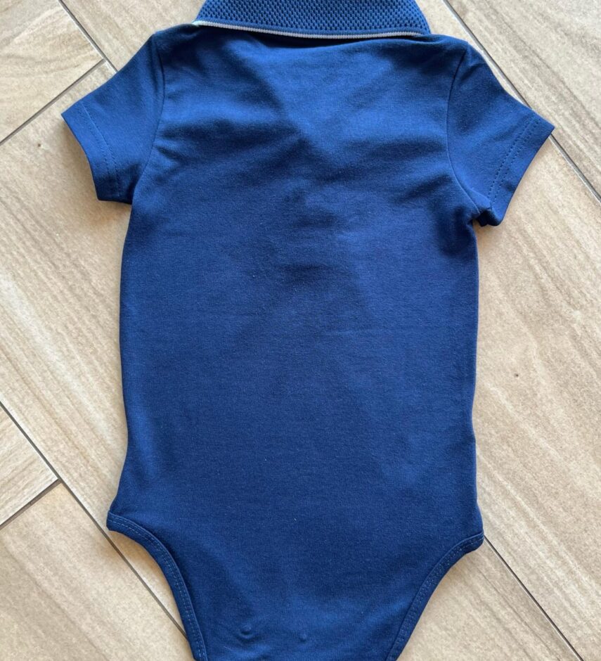 fernandaramoskids com br Body Infantil Masculino Polo Manga Curta Azul Escuro2