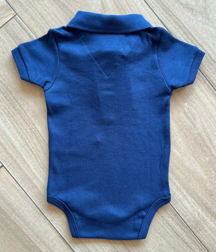 fernandaramoskids com br Body Infantil Masculino Polo Manga Curta Azul Marinho com Detalhes2