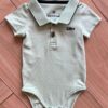 Body Infantil Masculino Polo Manga Curta Verde com Detalhes Fernanda Ramos Kids