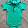 Body Infantil Masculino Polo Manga Curta Verde Kelly Fernanda Ramos Kids
