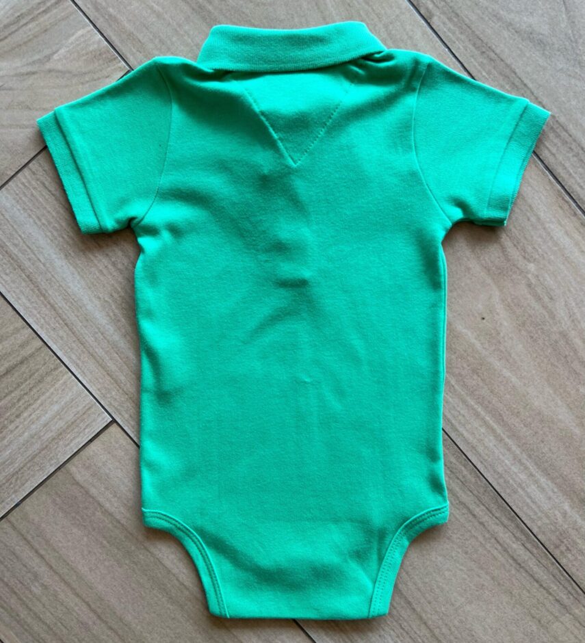 fernandaramoskids com br Body Infantil Masculino Polo Manga Curta Verde Kelly2