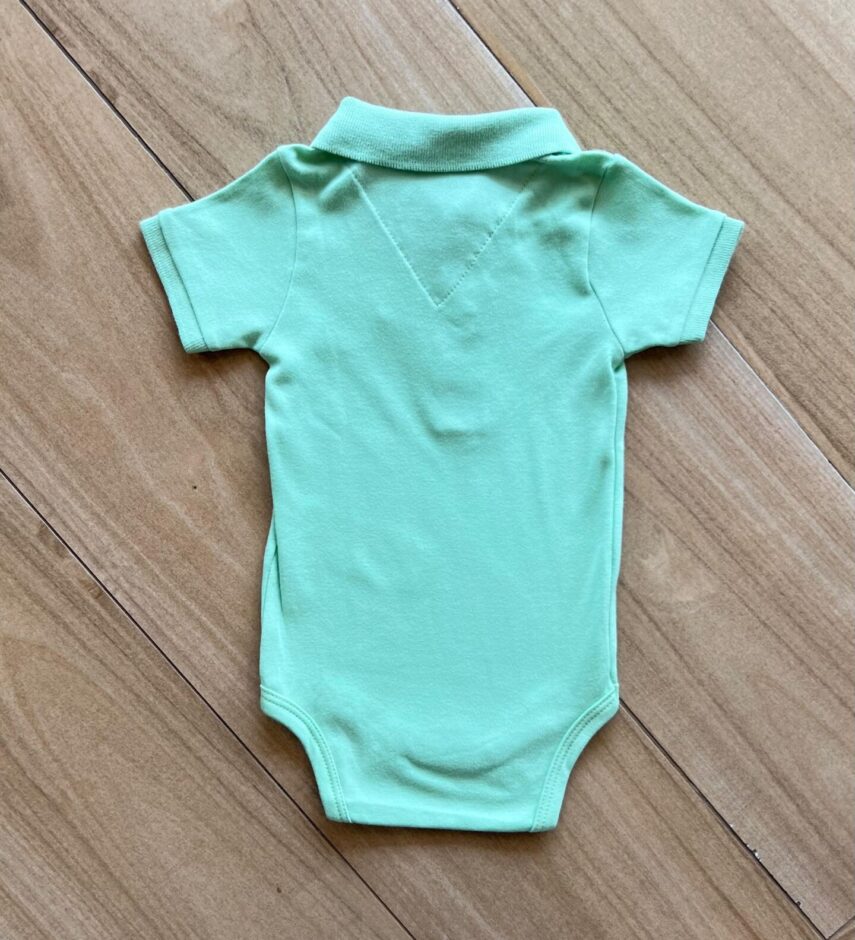 fernandaramoskids com br Body Infantil Polo Manga Curta Verde com Botões 2