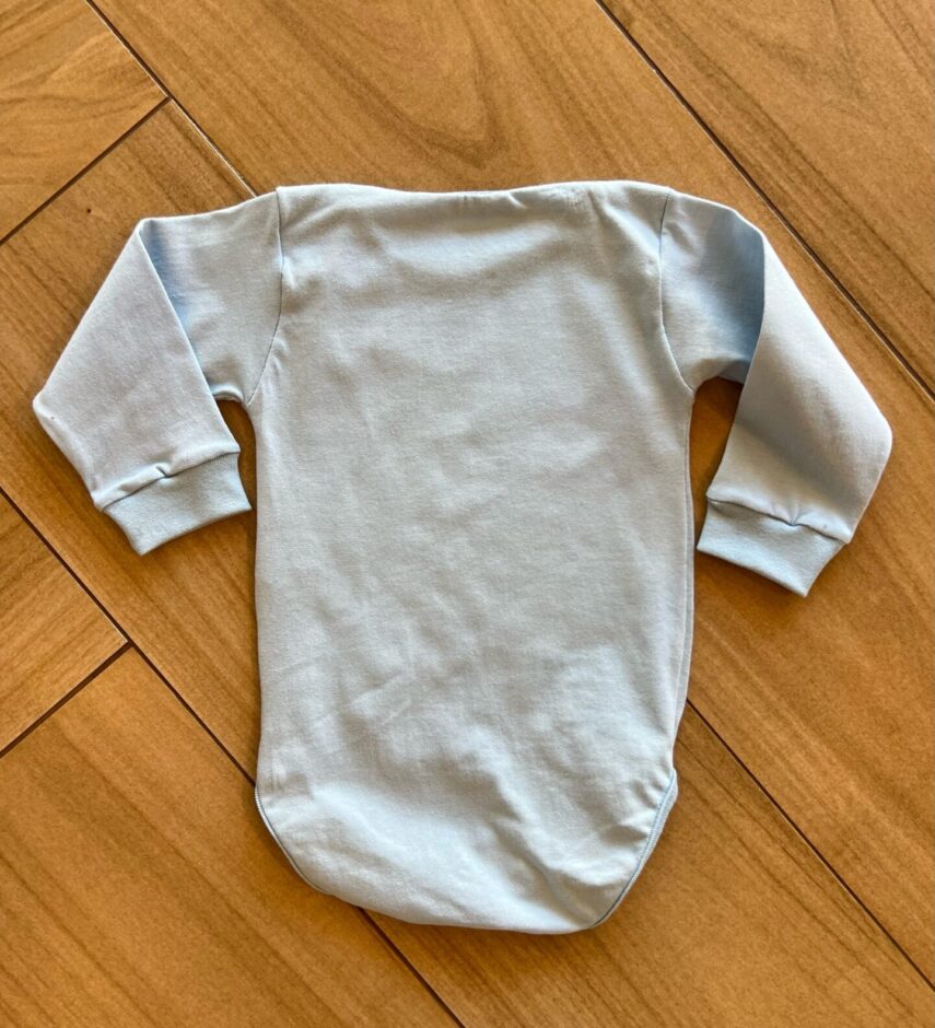 fernandaramoskids com br Body Infantil Unissex com Fecho Azul Claro2