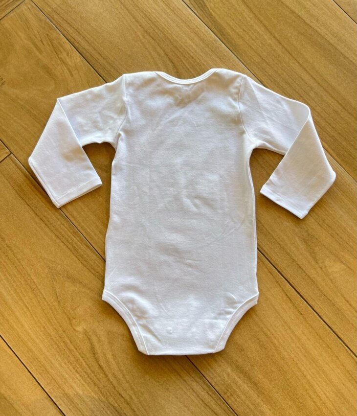 Body Infantil Unissex Manga Longa com Fecho Branco Fernanda Ramos Kids