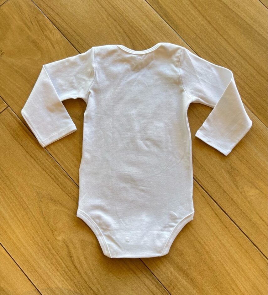 Body Infantil Unissex Manga Longa com Fecho Branco Fernanda Ramos Kids