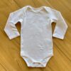 Body Infantil Unissex Manga Longa com Fecho Branco Fernanda Ramos Kids