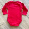 Body Infantil Unissex Manga Longa com Fecho Vermelho Fernanda Ramos Kids