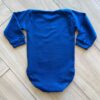 Body Infantil Unissex Manga Longa sem Fecho Azul Fernanda Ramos Kids