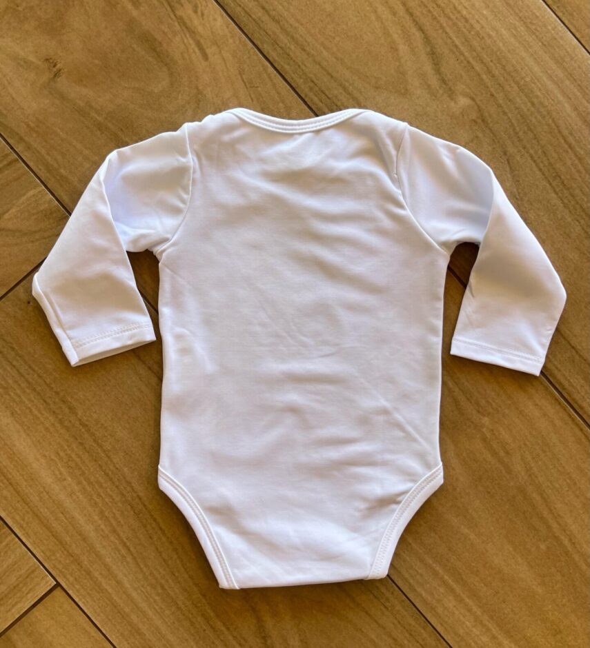 Body Infantil Unissex Térmico com Fecho Branco Fernanda Ramos Kids