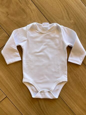 Body Infantil Unissex Térmico com Fecho Branco Fernanda Ramos Kids