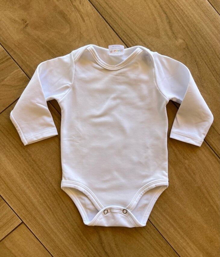 Body Infantil Unissex Térmico com Fecho Branco Fernanda Ramos Kids
