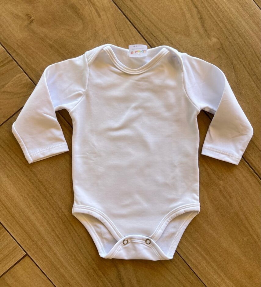Body Infantil Unissex Térmico com Fecho Branco Fernanda Ramos Kids