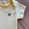 fernandaramoskids com br Body Infantil UnissexBásico Manga Curta Amarelo Melão1