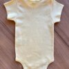fernandaramoskids com br Body Infantil UnissexBásico Manga Curta Amarelo Melão2