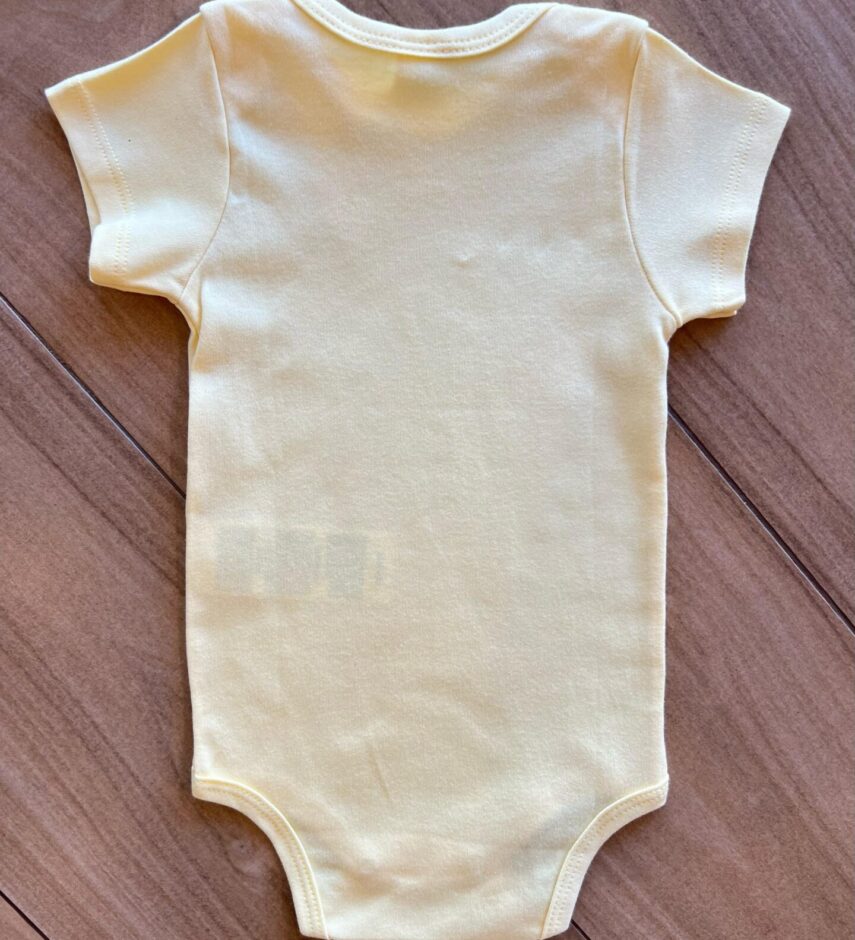 fernandaramoskids com br Body Infantil UnissexBásico Manga Curta Amarelo Melão2