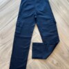 fernandaramoskids com br Calça Feminina Infantil em Sarja Cargo Preta2