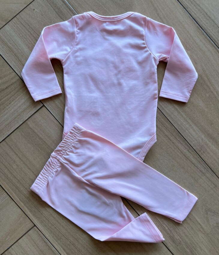 Calça Feminina Infantil Térmica Rosa Bebê Fernanda Ramos Kids