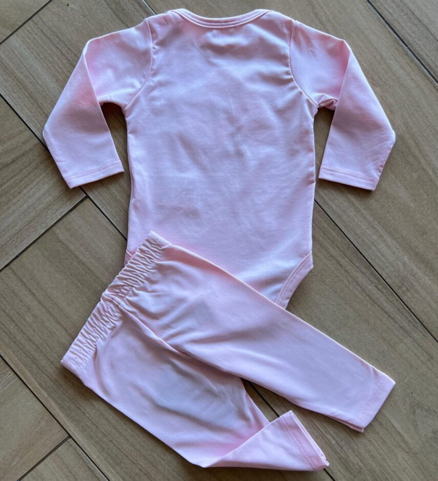 Calça Feminina Infantil Térmica Rosa Bebê Fernanda Ramos Kids