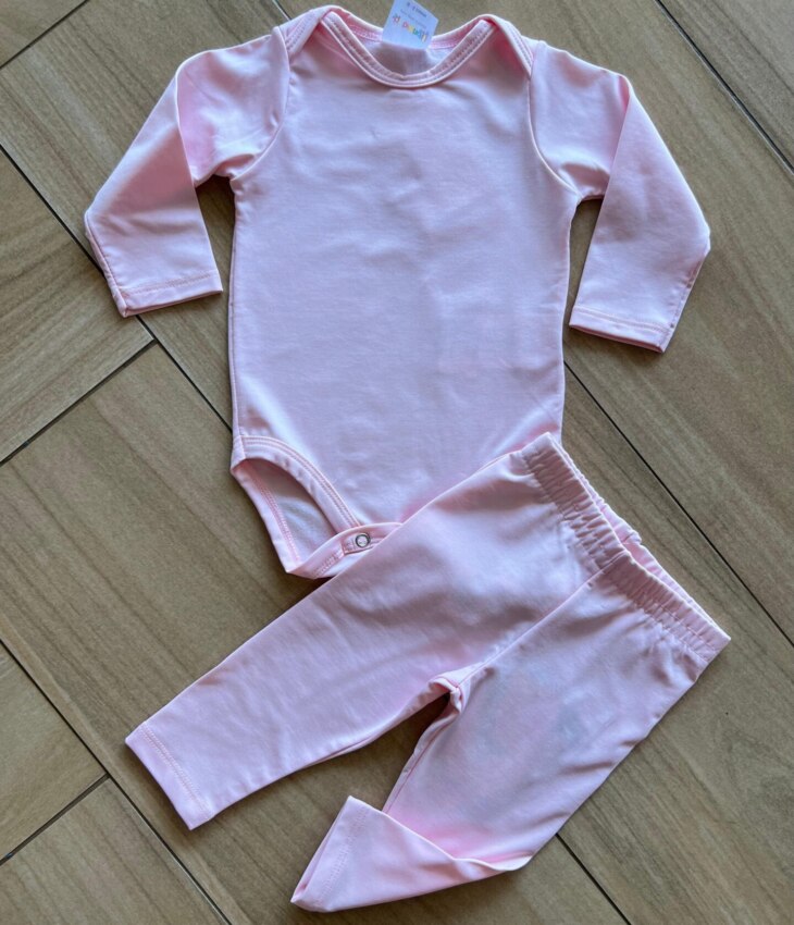 Calça Feminina Infantil Térmica Rosa Bebê Fernanda Ramos Kids