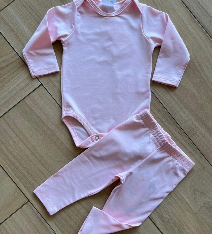 Calça Feminina Infantil Térmica Rosa Bebê Fernanda Ramos Kids