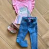fernandaramoskids com br Calça Feminina Jeans Infantil Regulagem no Cós2