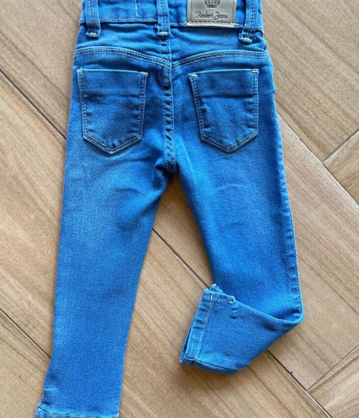 fernandaramoskids com br Calça Feminina Jeans Infantil Regulagem no Cós3