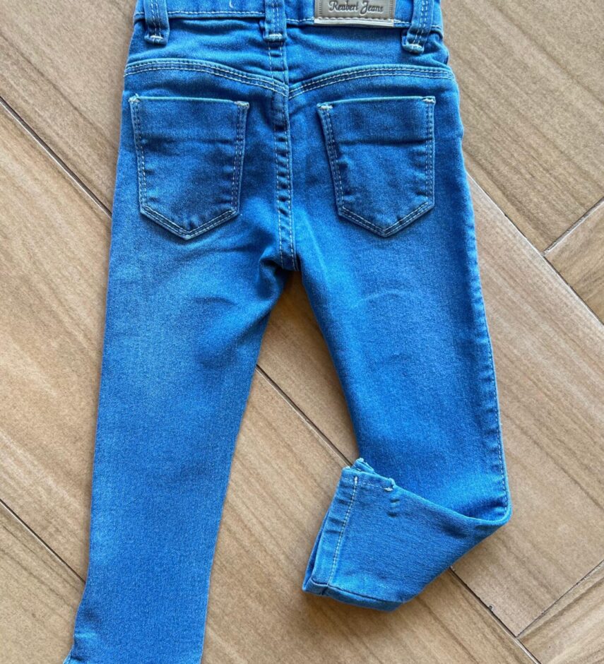 fernandaramoskids com br Calça Feminina Jeans Infantil Regulagem no Cós3