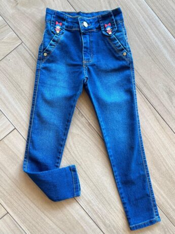 Calça Feminina Jeans Lavagem Media com Apliques Fernanda Ramos Kids