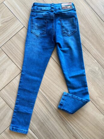 Calça Feminina Jeans Lavagem Media com Detalhe Destroyed Fernanda Ramos Kids