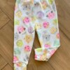 Calça Infantil Feminina em Suedine Estampa Bichinhos Off White Fernanda Ramos Kids