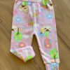Calça Infantil Feminina em Suedine Estampa Lilás Fernanda Ramos Kids