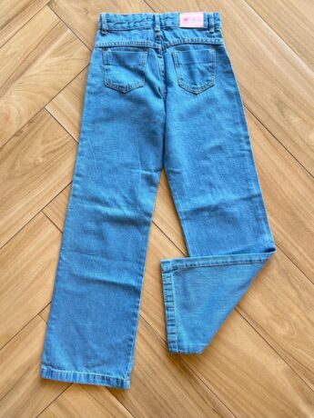 Calça Juvenil Feminina Jeans Claro Wide Leg Destroyed Fernanda Ramos Kids