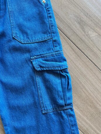 fernandaramoskids com br Calça Juvenil Feminina Jeans Wide Leg Cargo1