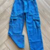 Calça Juvenil Feminina Jeans Wide Leg Cargo Fernanda Ramos Kids