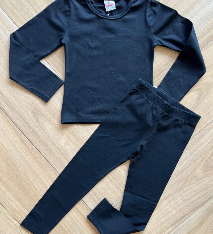 fernandaramoskids com br Calça Legging Feminina Infantil Preta1
