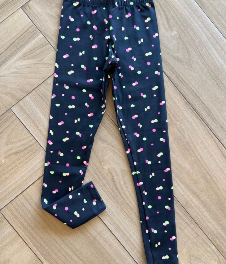 Calça Legging Infantil Feminina Básica Estampa Bolinhas Fernanda Ramos Kids