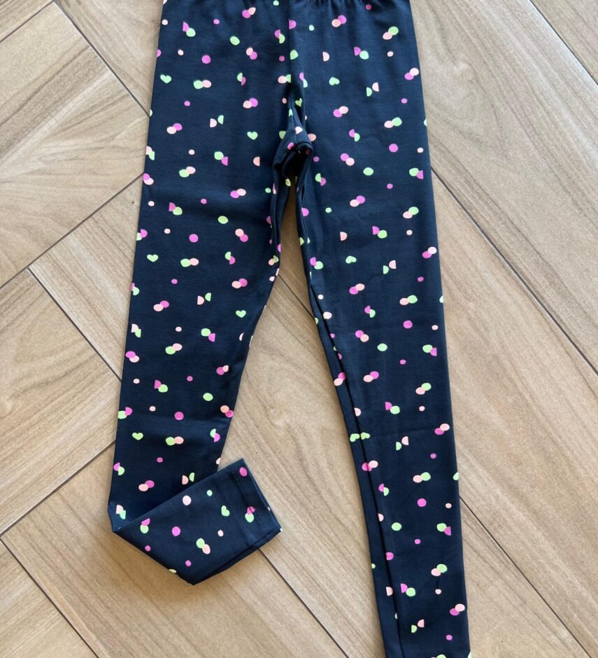 Calça Legging Infantil Feminina Básica Estampa Bolinhas Fernanda Ramos Kids