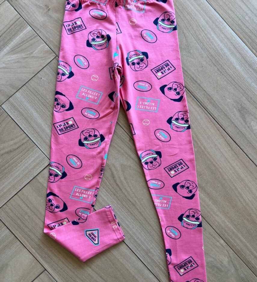Calça Legging Infantil Feminina Estampa Fundo Cachorro Fernanda ramos kids
