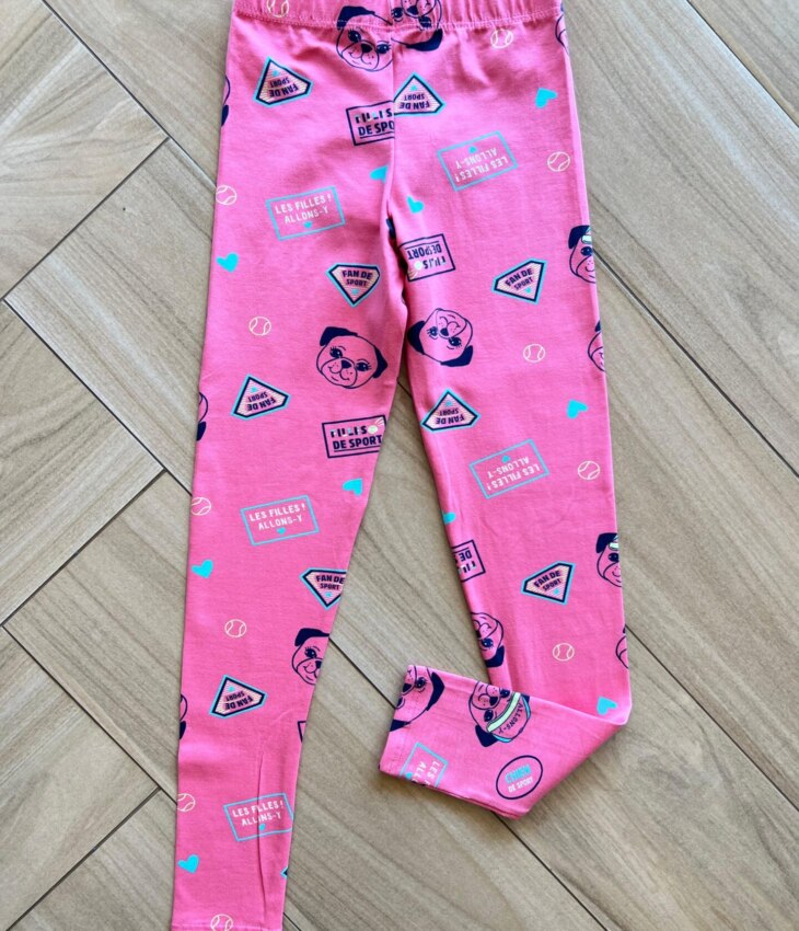 fernandaramoskids com br Calça Legging Infantil Feminina Estampa Fundo Cachorro 1