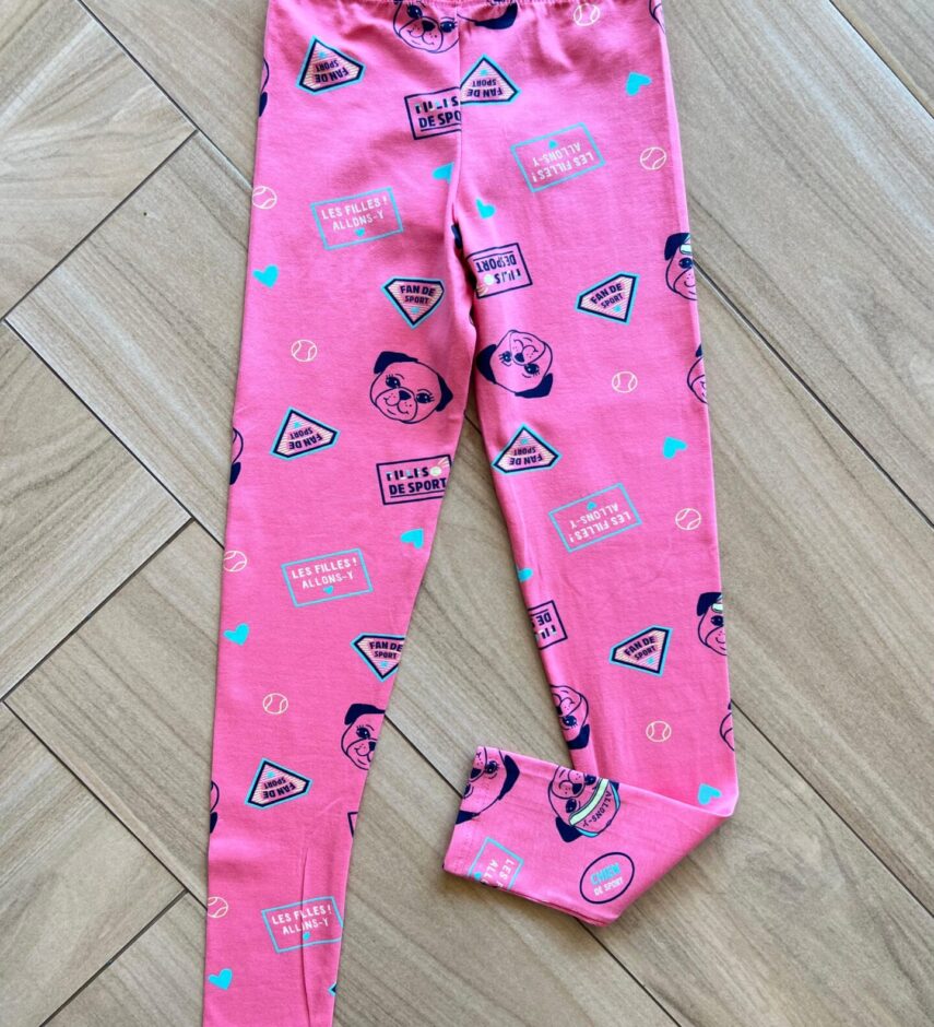 fernandaramoskids com br Calça Legging Infantil Feminina Estampa Fundo Cachorro 1