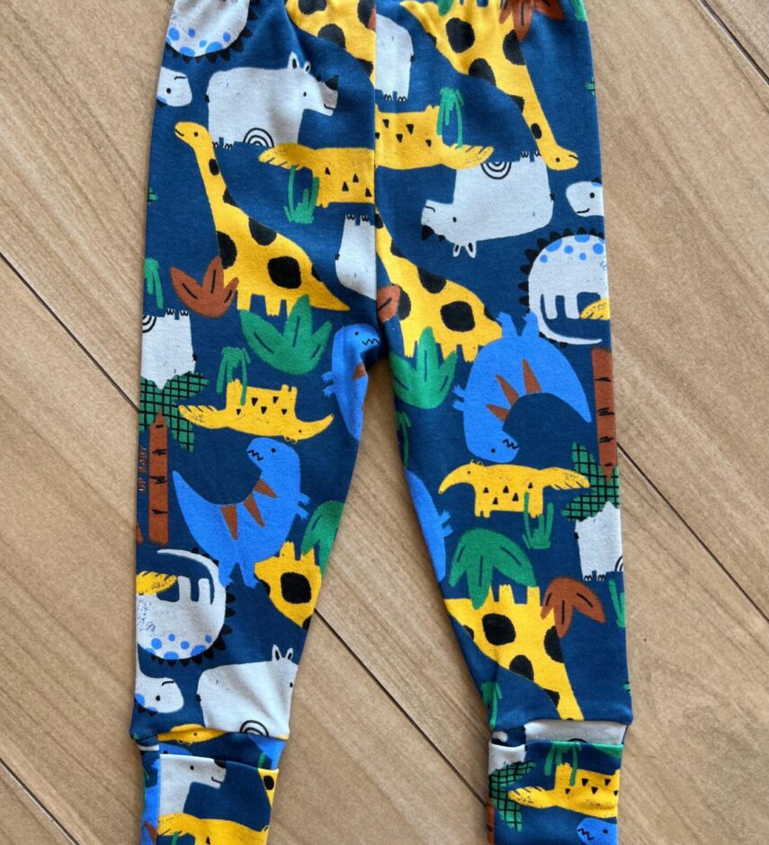 Calça Masculina Infantil em Suedine Estampada Dinossauros Fernanda Ramos Kids