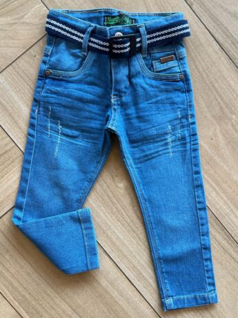 Calça Masculina Infantil Jeans com Cinto Fernanda Ramos Kids