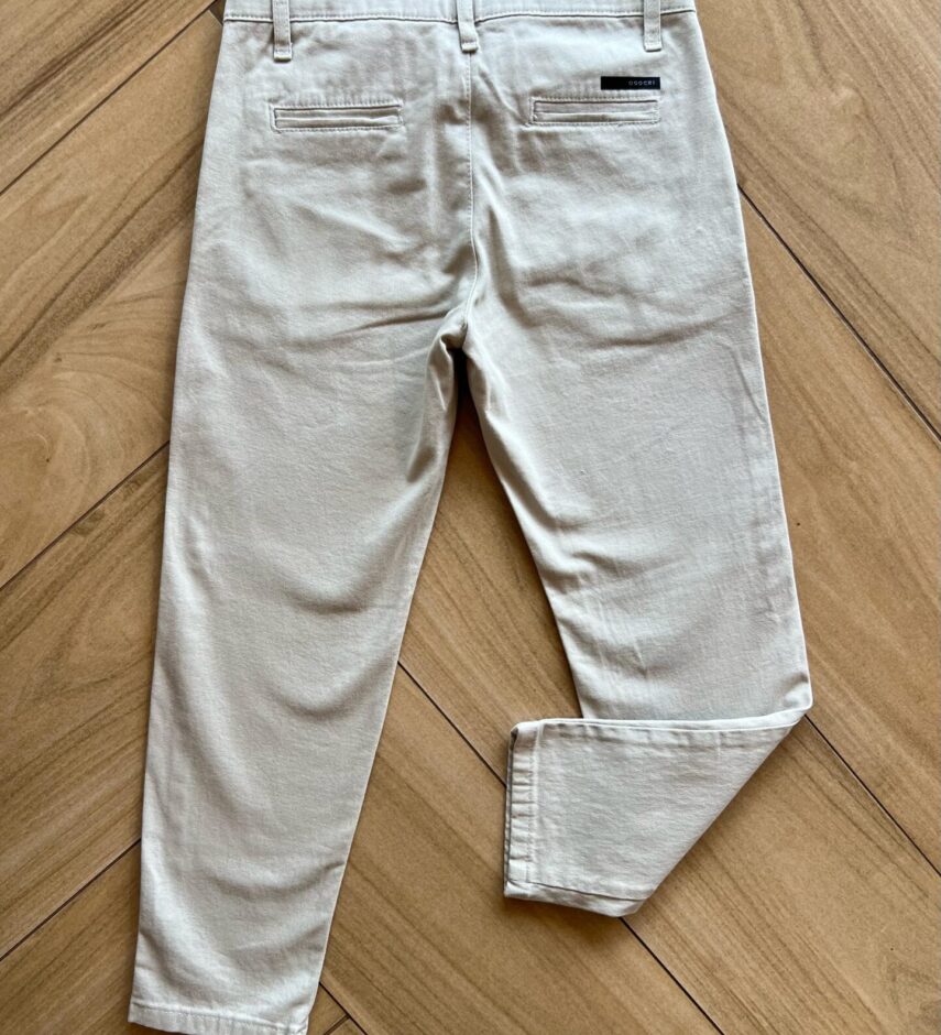 fernandaramoskids com br Calça Masculina Infantil Sarja Essencial Color Bege2