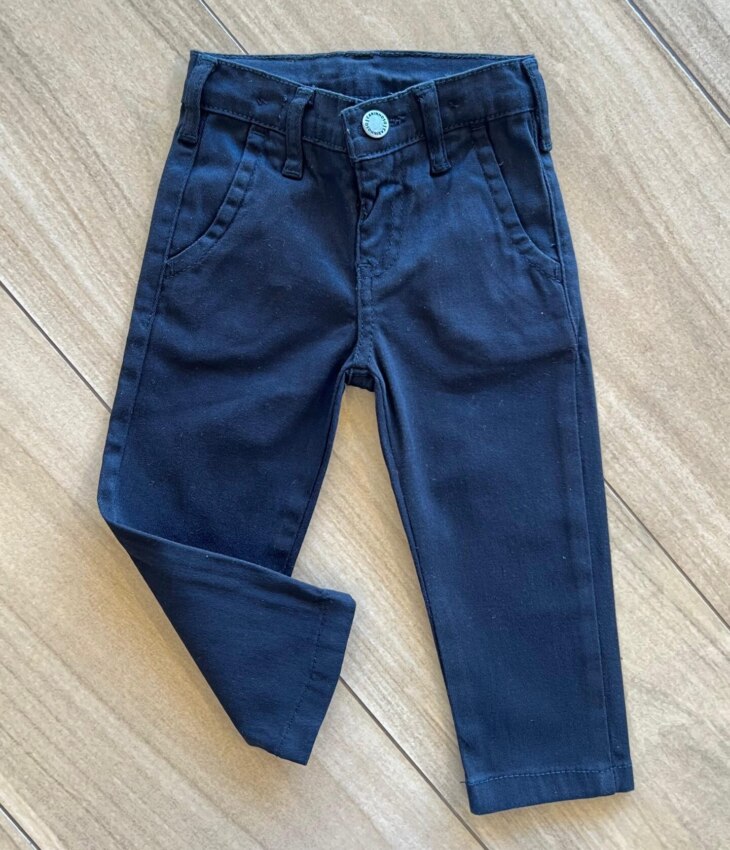 Calça Masculina Infantil Sarja Preto Fernanda Ramos Kids