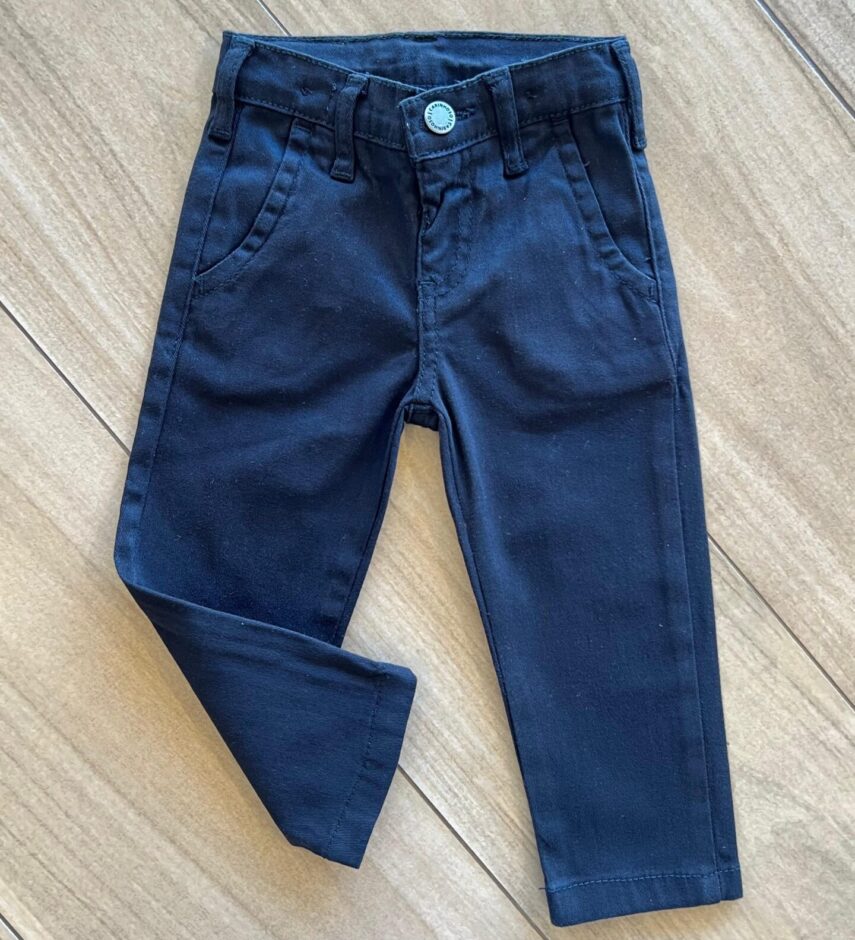 Calça Masculina Infantil Sarja Preto Fernanda Ramos Kids