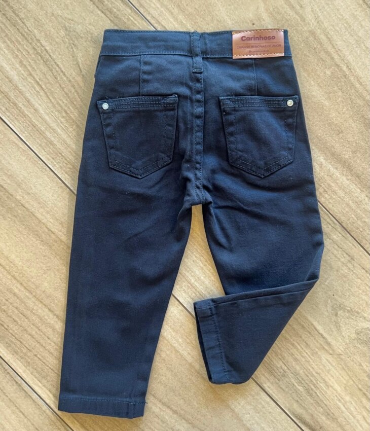 fernandaramoskids com br Calça Masculina Infantil Sarja Preto 1