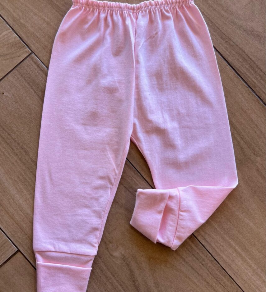 Calça Mijão Infantil Feminina Rosa Bebê Fernanda Ramos Kids